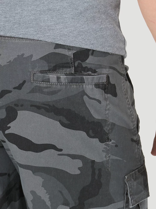 klær nei Wrangler menn autentikk stretch cargo short antrasitt camo (10zm6acgl) 8V40562