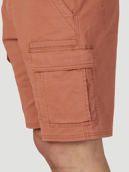 klær nei Wrangler menn autentikk stretch cargo short kobberbrun (112316284) 8V40555