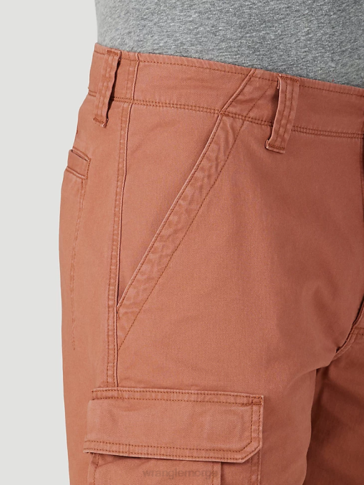 klær nei Wrangler menn autentikk stretch cargo short kobberbrun (112316284) 8V40555