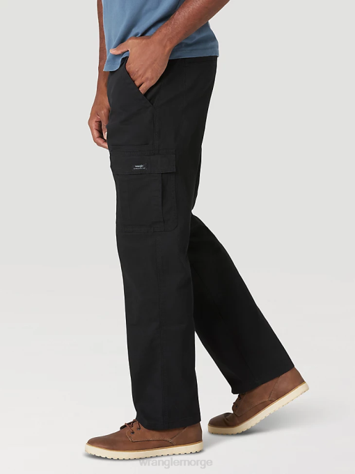 klær nei Wrangler menn autentisk avslappet stretch cargobukse svart (10zm7abbl) 8V40233