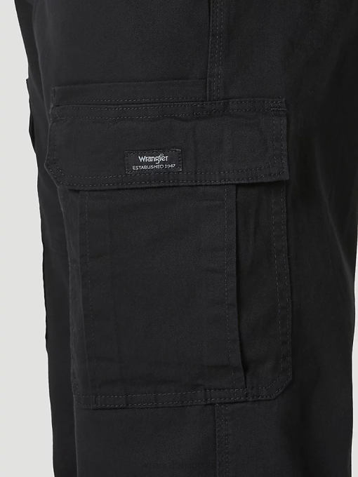 klær nei Wrangler menn autentisk avslappet stretch cargobukse svart (10zm7abbl) 8V40233