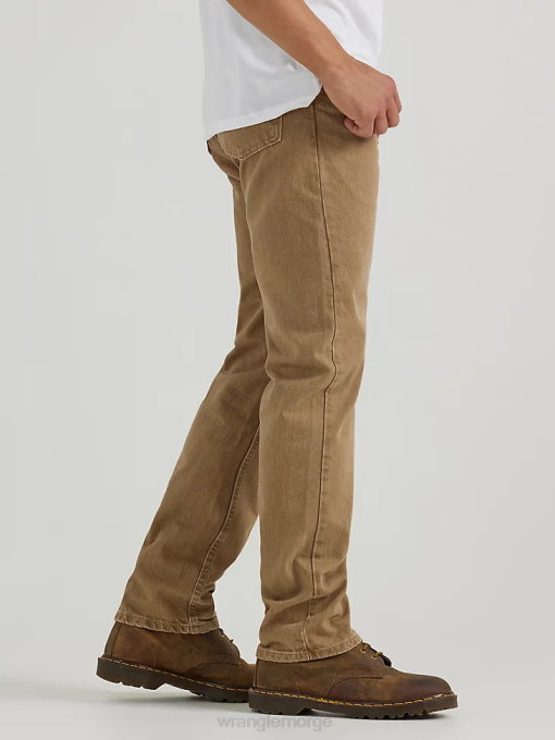 klær nei Wrangler menn autentisk bomullsjeans med normal passform khaki (10zm100kh) 8V40149