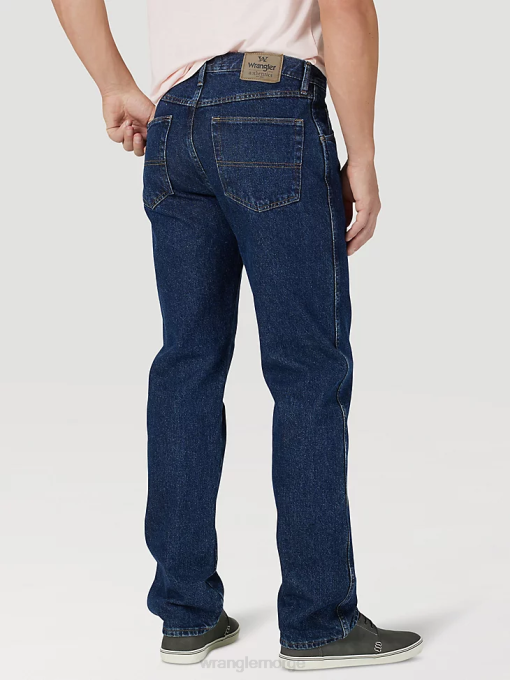 klær nei Wrangler menn autentisk bomullsjeans med normal passform mørk skylling (10zm100rd) 8V40151