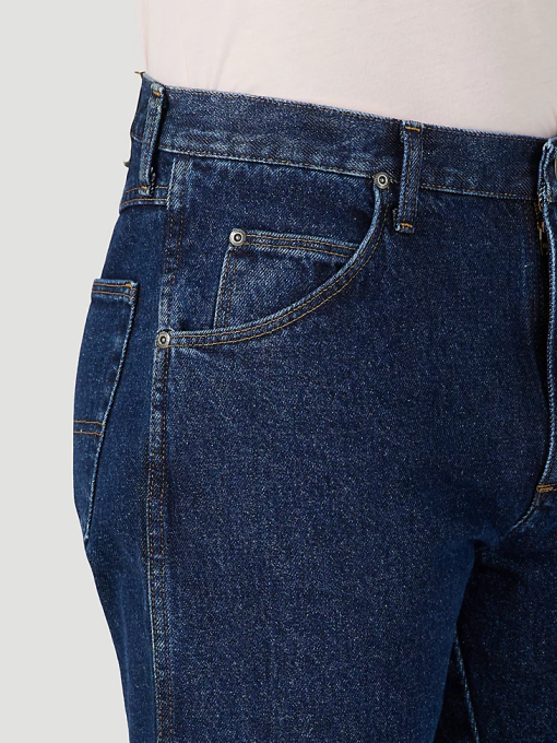 klær nei Wrangler menn autentisk bomullsjeans med normal passform mørk skylling (10zm100rd) 8V40151