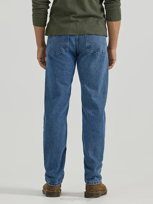 klær nei Wrangler menn autentisk bomullsjeans med normal passform steinvask mørk (10zm100sw) 8V40153