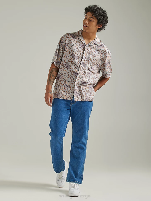 klær nei Wrangler menn autentisk bomullsjeans med normal passform svart (10zm100bk) 8V40147