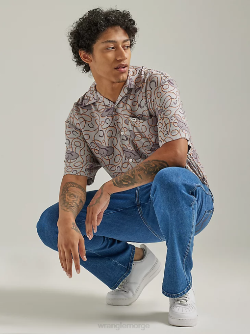 klær nei Wrangler menn autentisk bomullsjeans med normal passform svart (10zm100bk) 8V40147