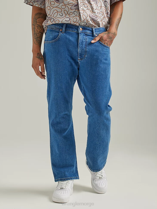 klær nei Wrangler menn autentisk bomullsjeans med normal passform svart (10zm100bk) 8V40147