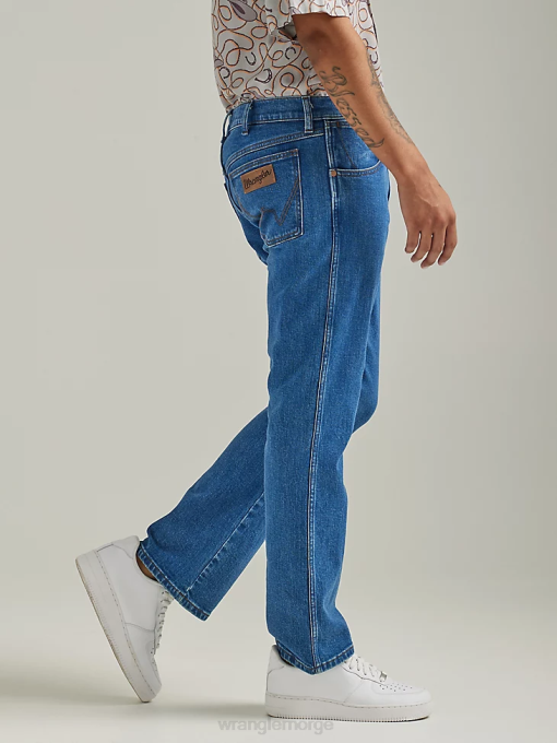 klær nei Wrangler menn autentisk bomullsjeans med normal passform svart (10zm100bk) 8V40147