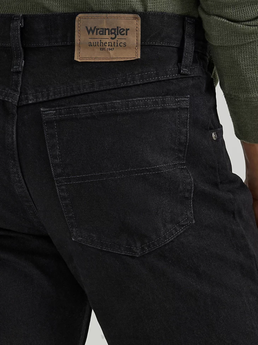 klær nei Wrangler menn autentisk bomullsjeans med normal passform svart (10zm100bk) 8V40147