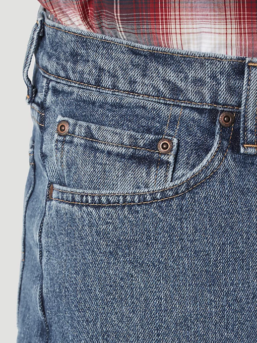 klær nei Wrangler menn autentisk bomullsjeans med normal passform vintage blå (10zm100vg) 8V40152