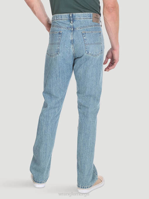 klær nei Wrangler menn autentisk normal passform komfort midje jeans krittblå (10zm1csch) 8V40206