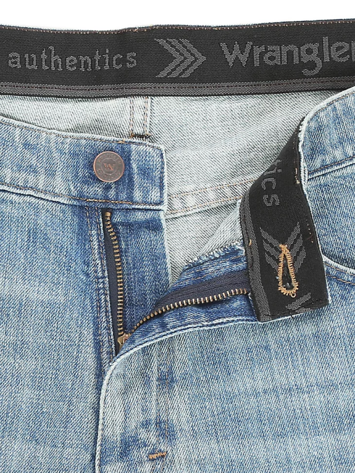 klær nei Wrangler menn autentisk normal passform komfort midje jeans krittblå (10zm1csch) 8V40206