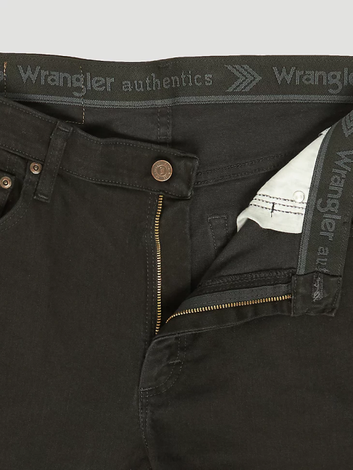 klær nei Wrangler menn autentisk normal passform komfort midje jeans kullsvart (10zm1cscb) 8V40207