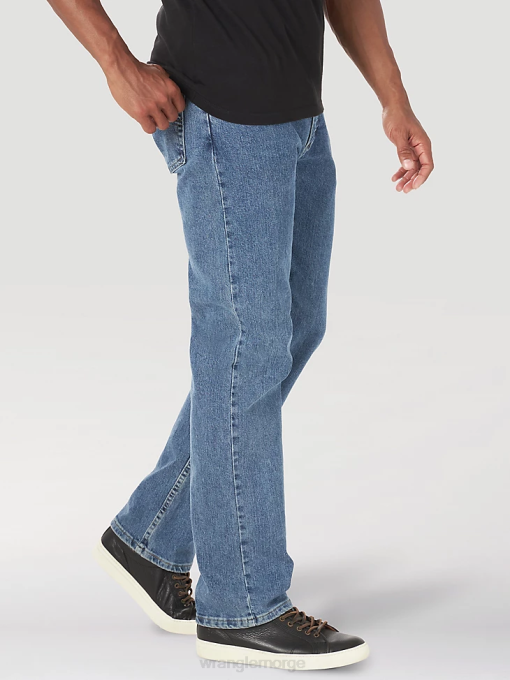 klær nei Wrangler menn autentisk normal passform komfort midje jeans lett steinvask (10zm1cssl) 8V40203