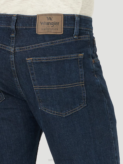 klær nei Wrangler menn autentisk normal passform komfort midje jeans mørk indigo (10zm1csdi) 8V40205