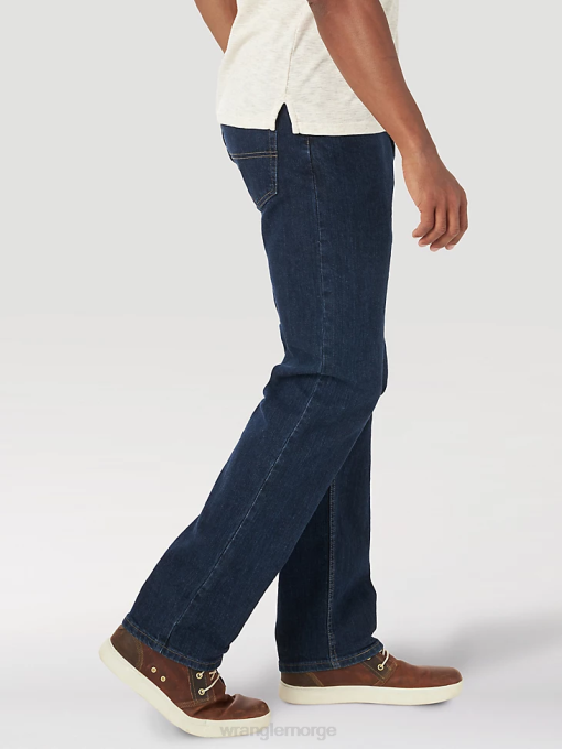 klær nei Wrangler menn autentisk normal passform komfort midje jeans mørk indigo (10zm1csdi) 8V40205