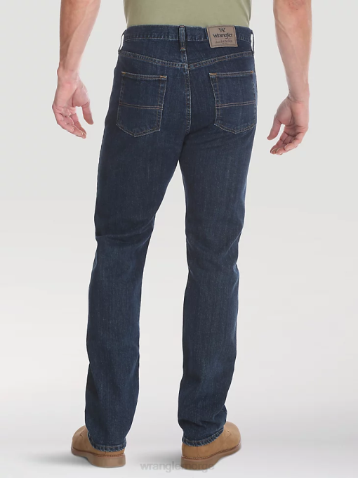 klær nei Wrangler menn autentisk regular fit flex jean indigo mørk (10zm100id) 8V40126