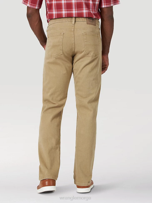 klær nei Wrangler menn autentisk regular fit flex jean khaki (10zm100kf) 8V40130