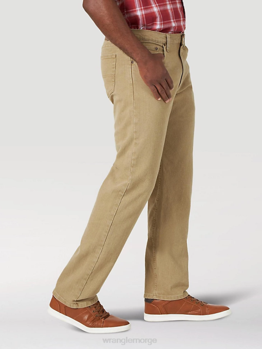 klær nei Wrangler menn autentisk regular fit flex jean khaki (10zm100kf) 8V40130