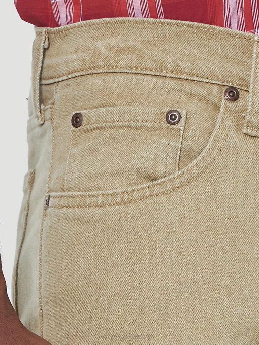 klær nei Wrangler menn autentisk regular fit flex jean khaki (10zm100kf) 8V40130
