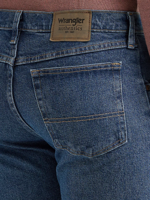 klær nei Wrangler menn autentisk regular fit flex jean mørk steinvask (10zm100dx) 8V40131