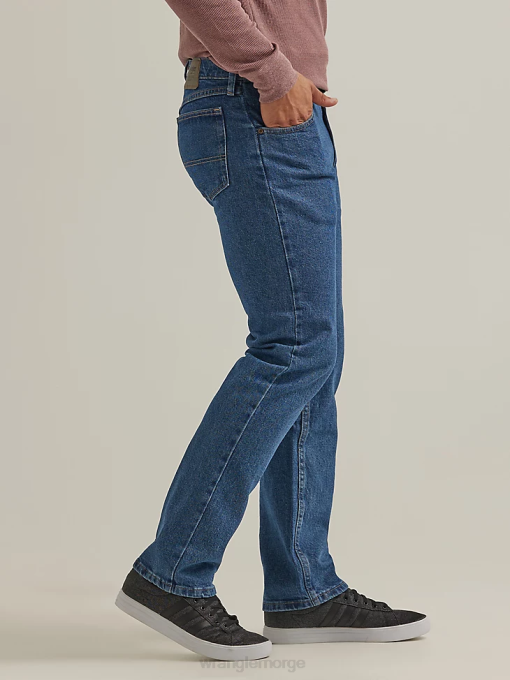 klær nei Wrangler menn autentisk regular fit flex jean mørk steinvask (10zm100dx) 8V40131
