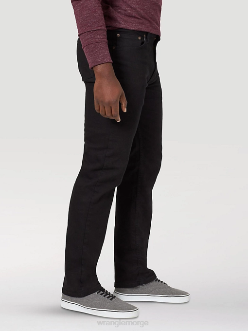 klær nei Wrangler menn autentisk regular fit flex jean svart (10zm100fb) 8V40129