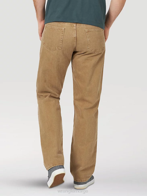 klær nei Wrangler menn autentiske bomullsjeans med avslappet passform khaki (10zm200ck) 8V40114
