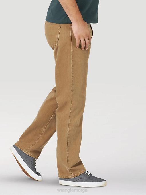 klær nei Wrangler menn autentiske bomullsjeans med avslappet passform khaki (10zm200ck) 8V40114