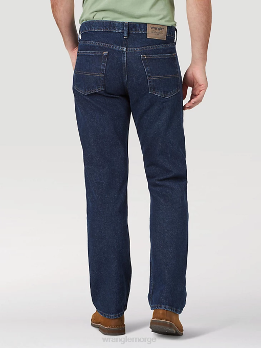 klær nei Wrangler menn autentiske bomullsjeans med avslappet passform mørk skylling (10zm200rd) 8V40115