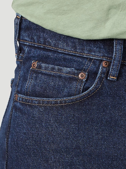 klær nei Wrangler menn autentiske bomullsjeans med avslappet passform mørk skylling (10zm200rd) 8V40115