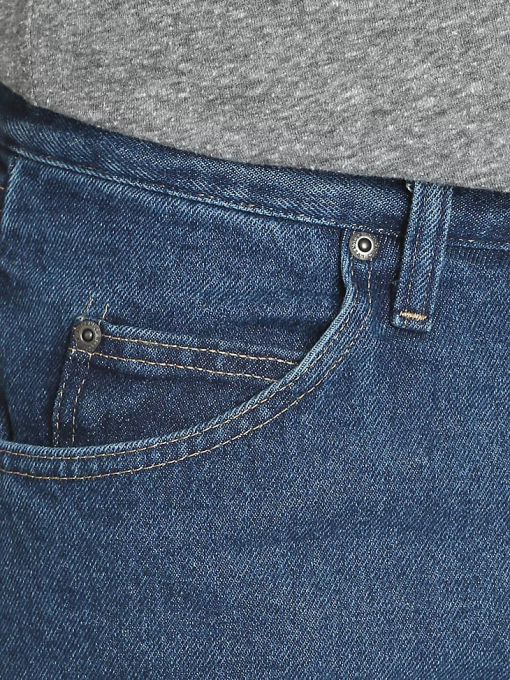 klær nei Wrangler menn autentiske bomullsjeans med avslappet passform mørk steinvask (10zm200sd) 8V40113