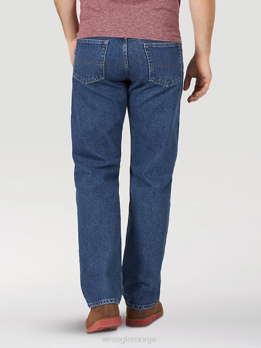 klær nei Wrangler menn autentiske bomullsjeans med avslappet passform steinvask mørk (10zm200sw) 8V40117