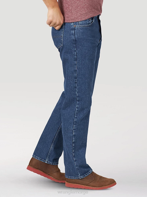 klær nei Wrangler menn autentiske bomullsjeans med avslappet passform steinvask mørk (10zm200sw) 8V40117