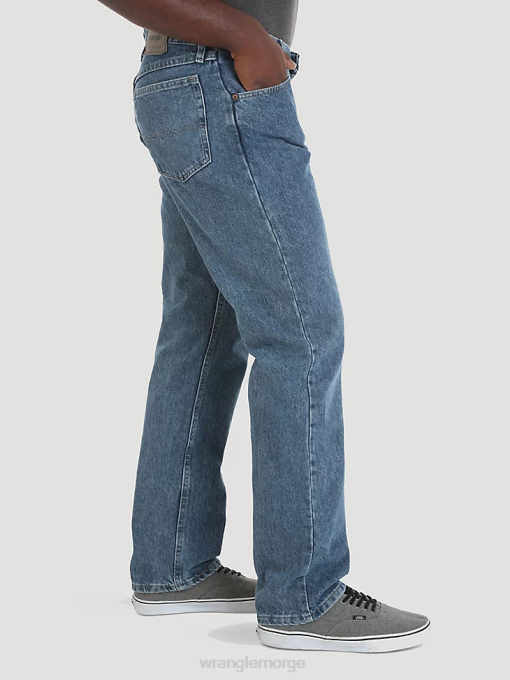 klær nei Wrangler menn autentiske bomullsjeans med avslappet passform vintage stein (10zm200vs) 8V40111