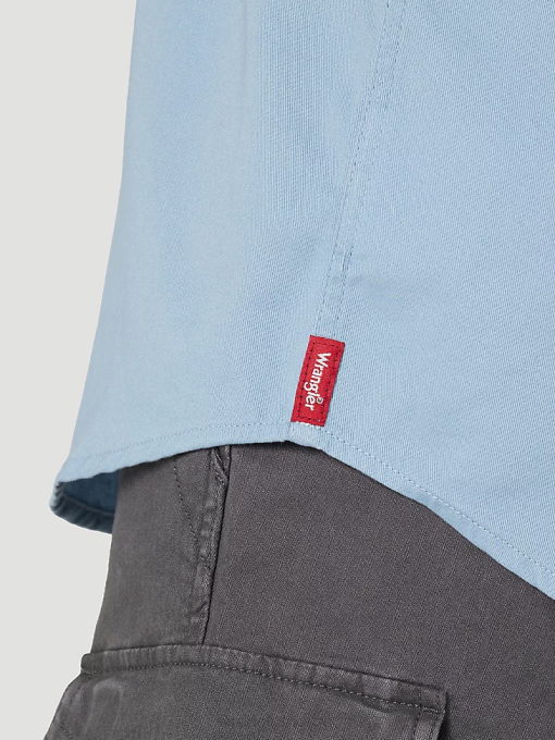 klær nei Wrangler menn episk myk twill-skjorte bleknet blå (112315227) 8V40361