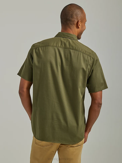 klær nei Wrangler menn episk myk twill-skjorte olivennatt (112330684) 8V40357