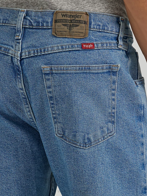 klær nei Wrangler menn femstjerners premium denim flex for komfort jean med avslappet passform bleket fargetone (97fxvbt) 8V4085