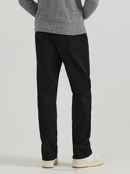 klær nei Wrangler menn femstjerners premium denim flex for komfort jean med avslappet passform kullsvart (97fxvcb) 8V4082