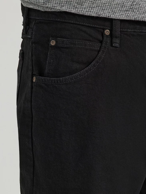klær nei Wrangler menn femstjerners premium denim flex for komfort jean med avslappet passform kullsvart (97fxvcb) 8V4082