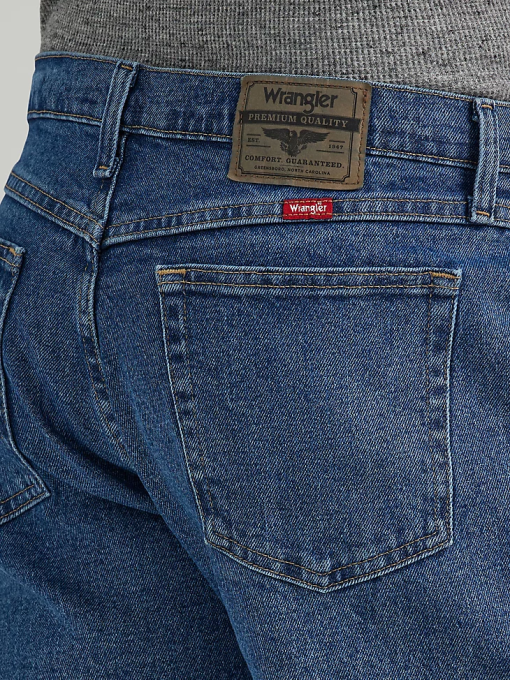 klær nei Wrangler menn femstjerners premium denim flex for komfort jean med avslappet passform mid indigo (97fxvmi) 8V4080