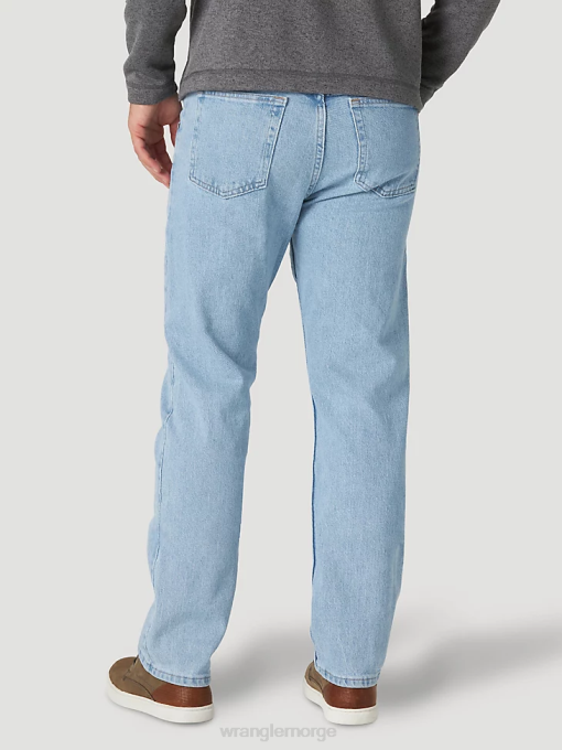 klær nei Wrangler menn femstjerners premium denim flex for komfort jeans med normal passform bleket indigo (96fxvbi) 8V40137