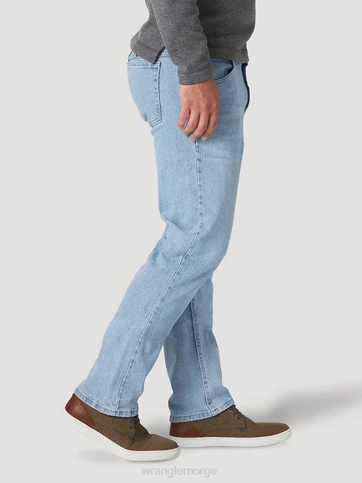 klær nei Wrangler menn femstjerners premium denim flex for komfort jeans med normal passform bleket indigo (96fxvbi) 8V40137