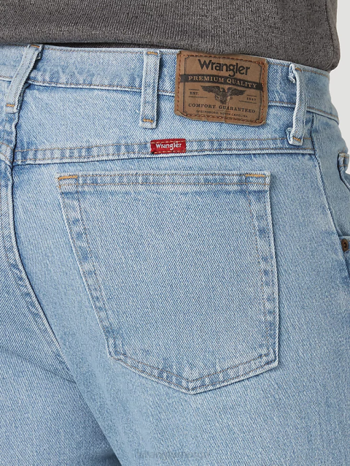 klær nei Wrangler menn femstjerners premium denim flex for komfort jeans med normal passform bleket indigo (96fxvbi) 8V40137