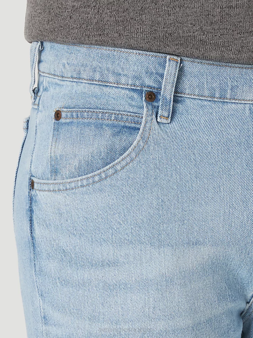 klær nei Wrangler menn femstjerners premium denim flex for komfort jeans med normal passform bleket indigo (96fxvbi) 8V40137