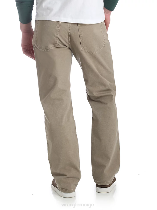 klær nei Wrangler menn femstjerners premium denim flex for komfort jeans med normal passform khaki (96fxvkh) 8V40142