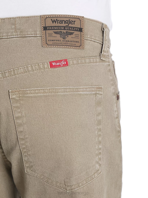 klær nei Wrangler menn femstjerners premium denim flex for komfort jeans med normal passform khaki (96fxvkh) 8V40142