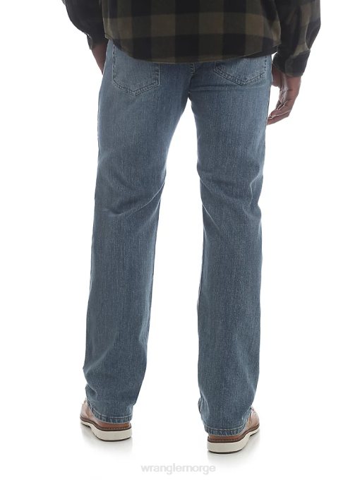 klær nei Wrangler menn femstjerners premium denim flex for komfort jeans med rett passform gravstein (95fxvts) 8V40193