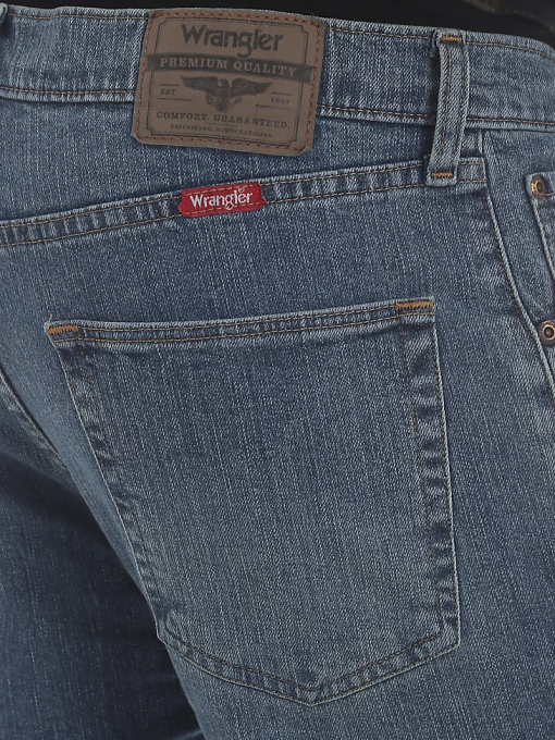 klær nei Wrangler menn femstjerners premium denim flex for komfort jeans med rett passform gravstein (95fxvts) 8V40193